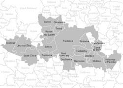 Katastrální mapa Pardubic